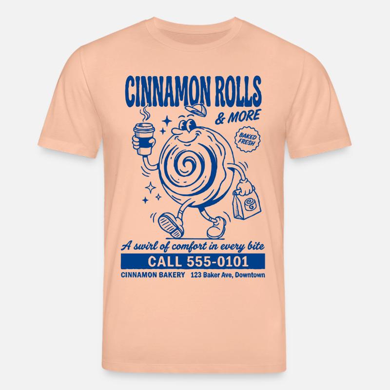 Retro Cinnamon Roll Bakery - Stanley/Stella Unisex Bio-T-Shirt CREATOR - Pfirsich
