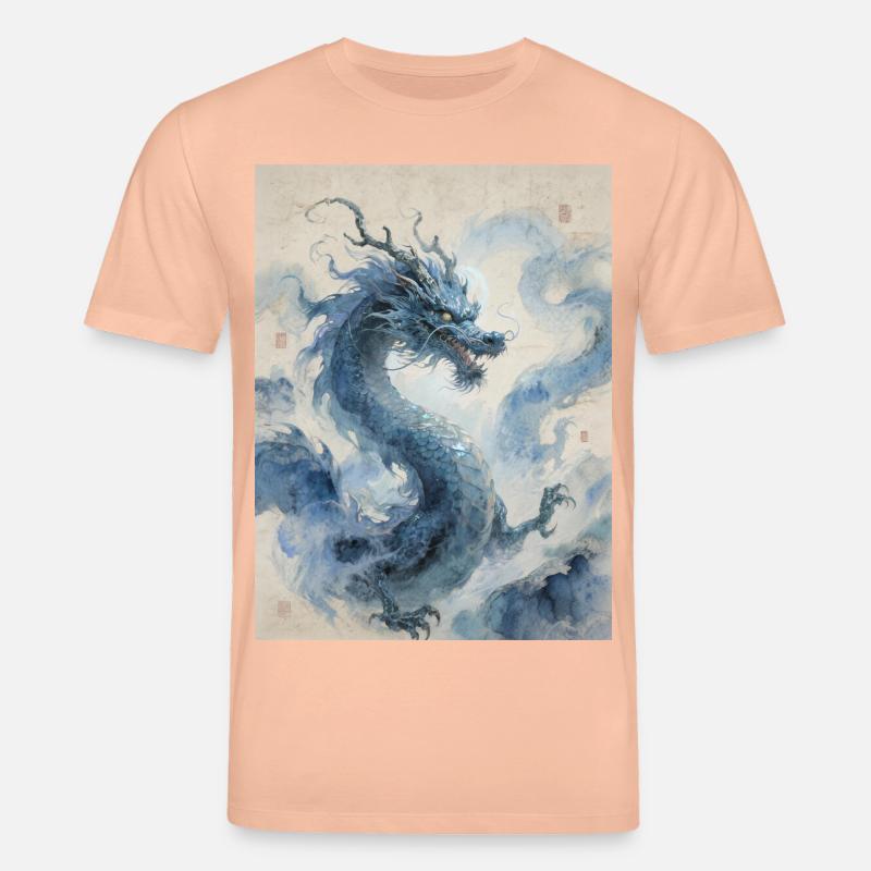 L'Apothéose Céleste : Dragon Bleu – Infinité - T-shirt bio CREATOR Stanley/Stella Unisexe - pêche