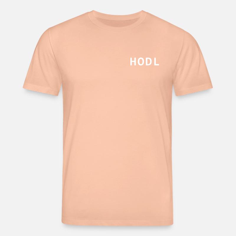 HODL, small, white - Stanley/Stella Unisex Bio-T-Shirt CREATOR - Pfirsich