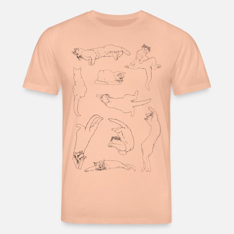 Anatomie der Katze - Stanley/Stella Unisex Bio-T-Shirt CREATOR  - Pfirsich