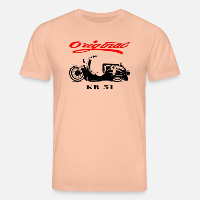 Simson Schwalbe CYCLOmoteur RDA - T-shirt bio CREATOR Stanley/Stella Unisexe - pêche