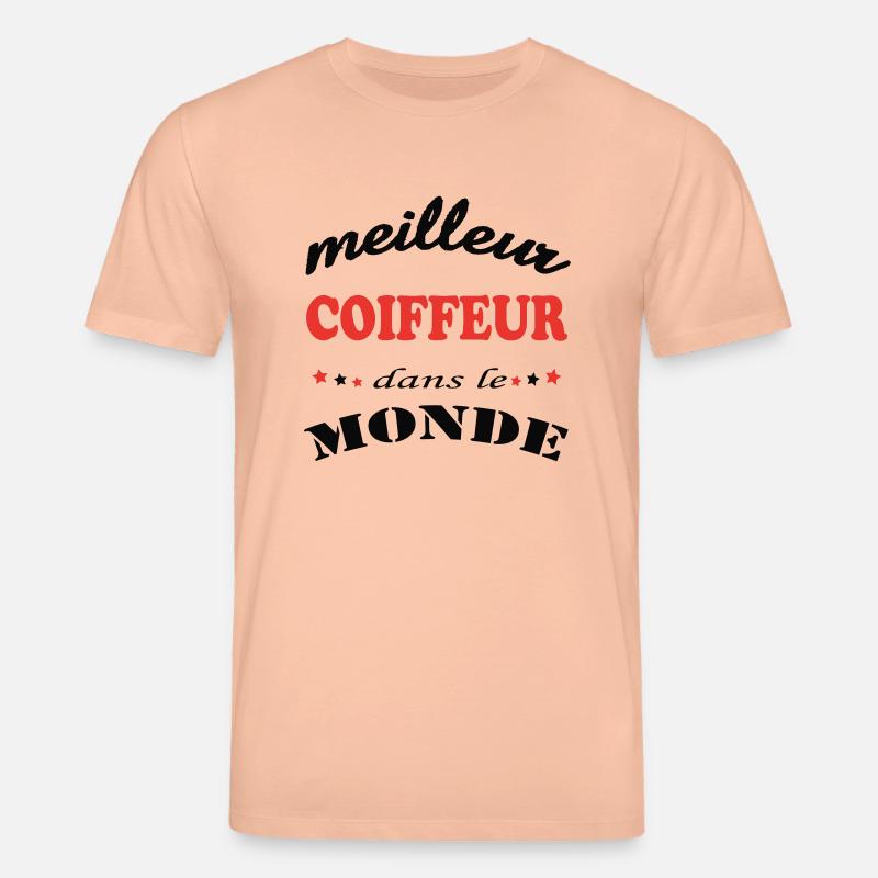 MEILLEUR COIFFEUR DANS LE MONDE - T-shirt bio CREATOR Stanley/Stella Unisexe - pêche
