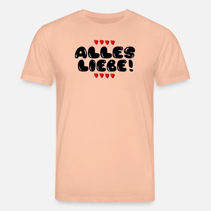 Alles Liebe Sprüche Geschenke - Stanley/Stella Unisex Bio-T-Shirt CREATOR  - Pfirsich
