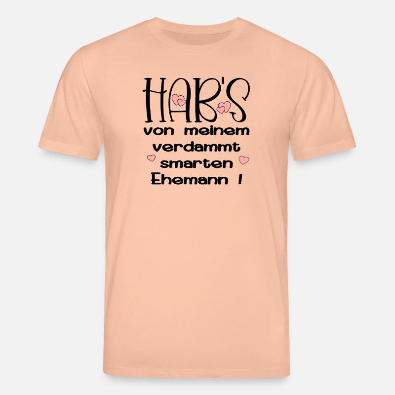 EHEPARTNER SPRÜCHE - SMARTER EHEMANN - HUMOR - Stanley/Stella Unisex Bio-T-Shirt CREATOR  - Pfirsich