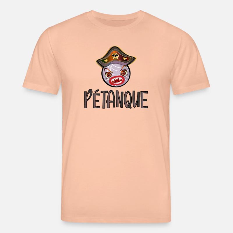 Pétanque Boules Pirat - Kostüm - Stanley/Stella Unisex Bio-T-Shirt CREATOR - Pfirsich