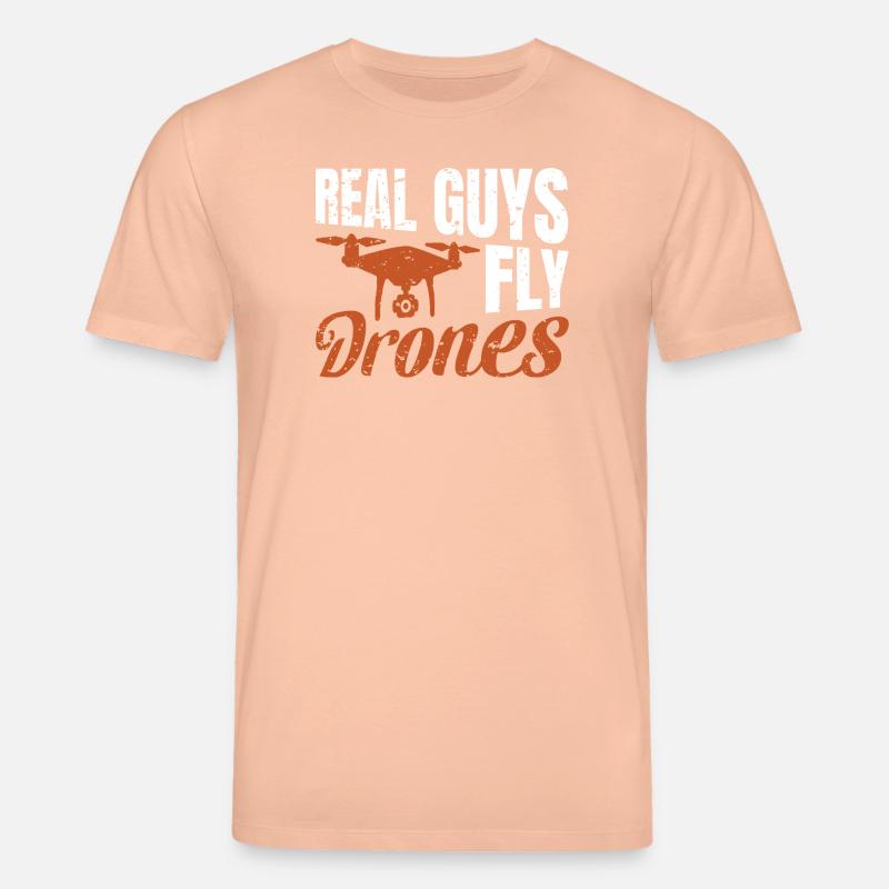 De vrais gars pilotent des drones - T-shirt bio CREATOR Stanley/Stella Unisexe - pêche