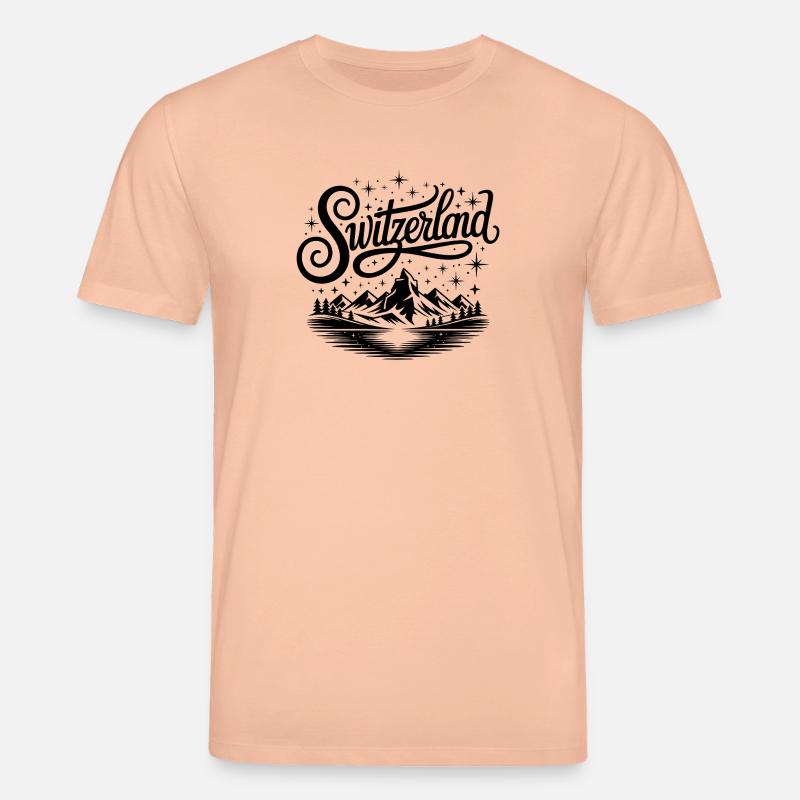 Suisse - Conception de souvenirs - T-shirt bio CREATOR Stanley/Stella Unisexe - pêche