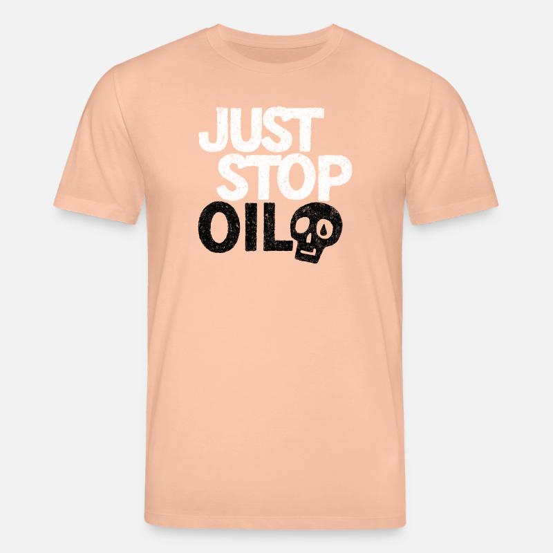 Auffällige „Just Stop“-Protestgrafik - Stanley/Stella Unisex Bio-T-Shirt CREATOR  - Pfirsich