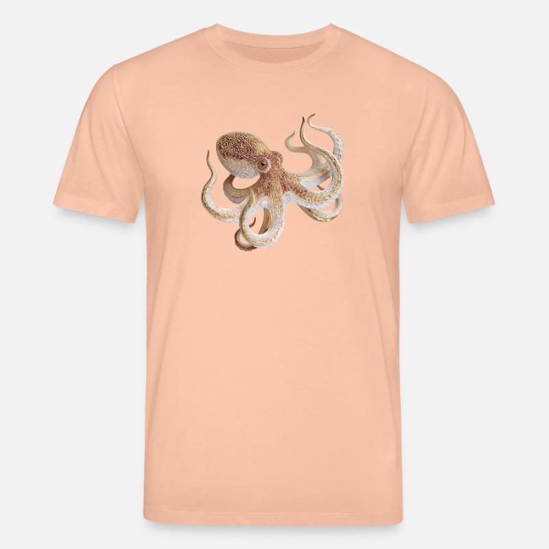 Oktopus Netzmuster – Maritimer Stil - Stanley/Stella Unisex Bio-T-Shirt CREATOR  - Pfirsich