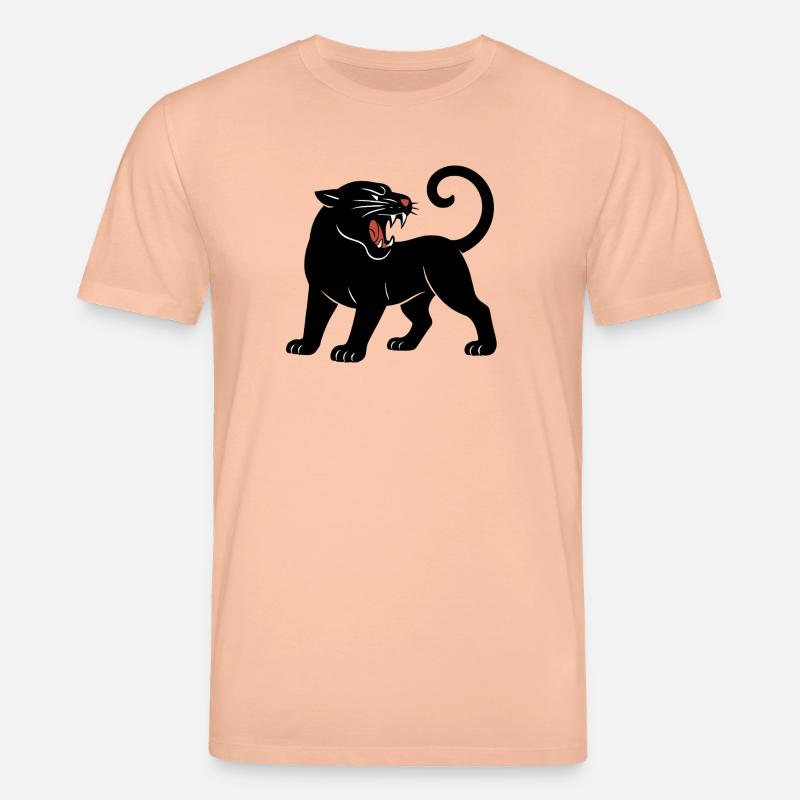 Schwarzer Panther Brüllt - Stanley/Stella Unisex Bio-T-Shirt CREATOR  - Pfirsich