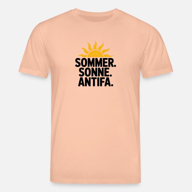Sommer Sonne Antifa - T-shirt antifasciste - T-shirt bio CREATOR Stanley/Stella Unisexe - pêche