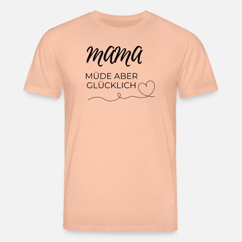 mama müde  - Stanley/Stella Unisex Bio-T-Shirt CREATOR  - Pfirsich