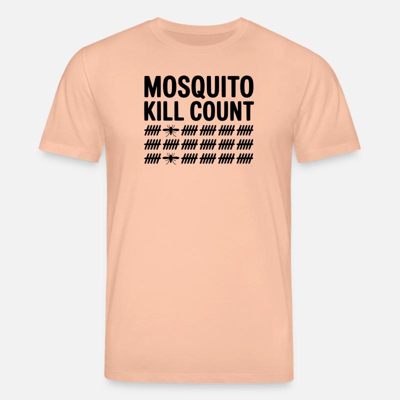 Mosquito Kill Count Funny Camping  - Stanley/Stella CREATOR Unisex Organic T-Shirt - peach