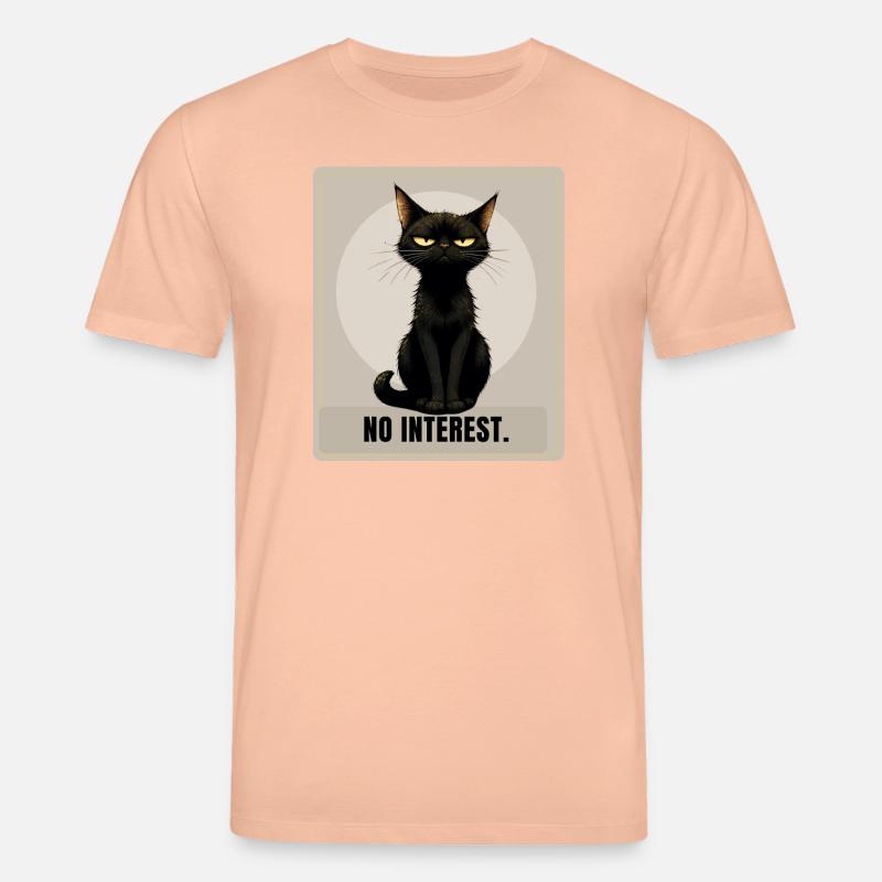 NO INTEREST Sarcastic Black Cat Design - Stanley/Stella Unisex Bio-T-Shirt CREATOR  - Pfirsich