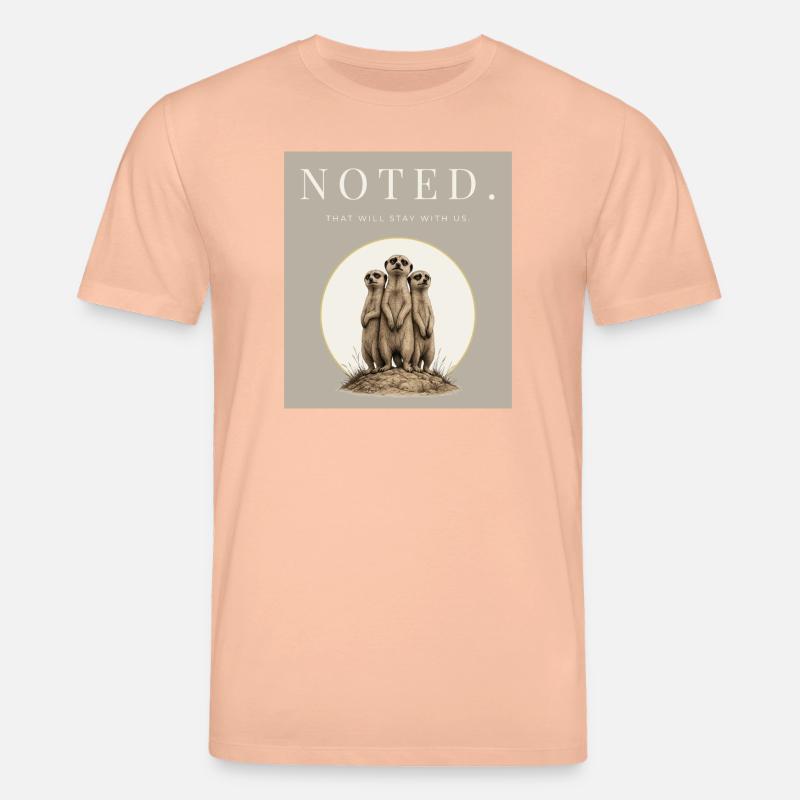 Noted Funny Meerkat - Stanley/Stella Unisex Bio-T-Shirt CREATOR - Pfirsich