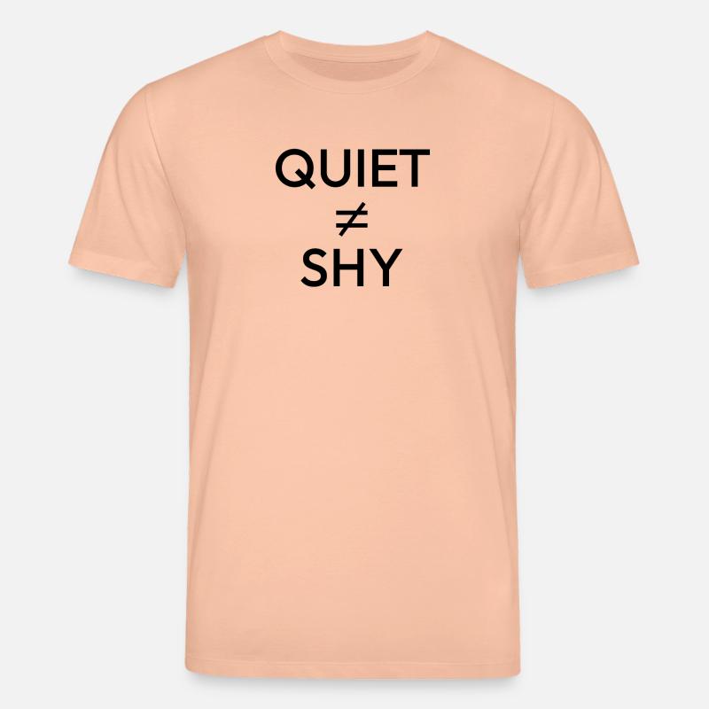 Quiet ≠ Shy — Minimal Introvert Statement - Stanley/Stella CREATOR Unisex Organic T-Shirt - peach
