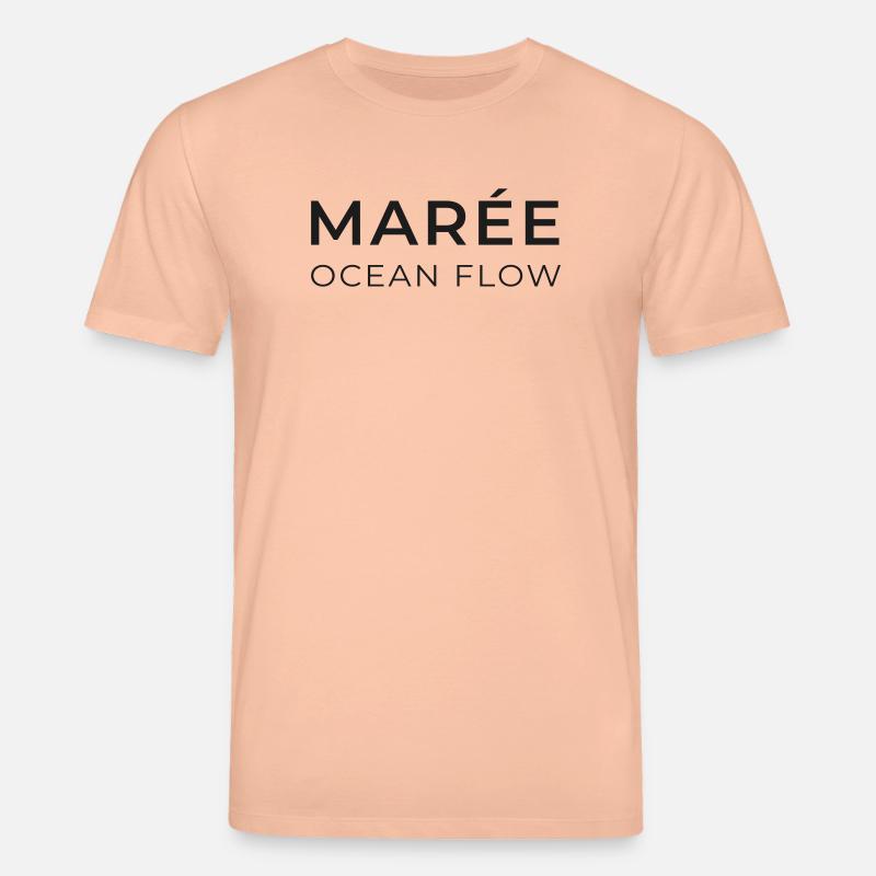 Tide Ocean Flow Wave Kunst - Stanley/Stella Unisex Bio-T-Shirt CREATOR  - Pfirsich