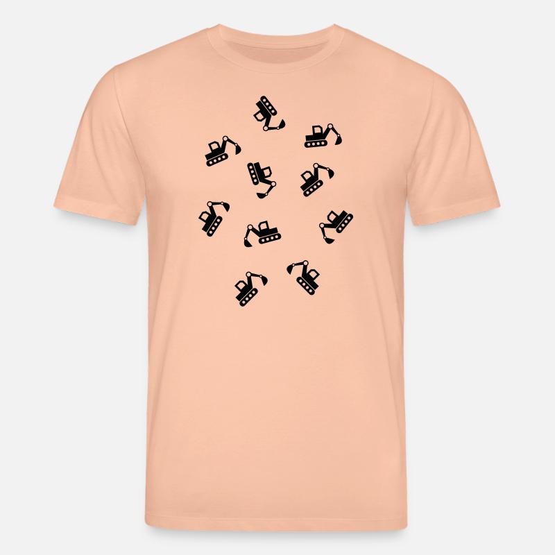 viele Bagger Baustelle Bauarbeiter Baggerfahrer - Stanley/Stella Unisex Bio-T-Shirt CREATOR  - Pfirsich