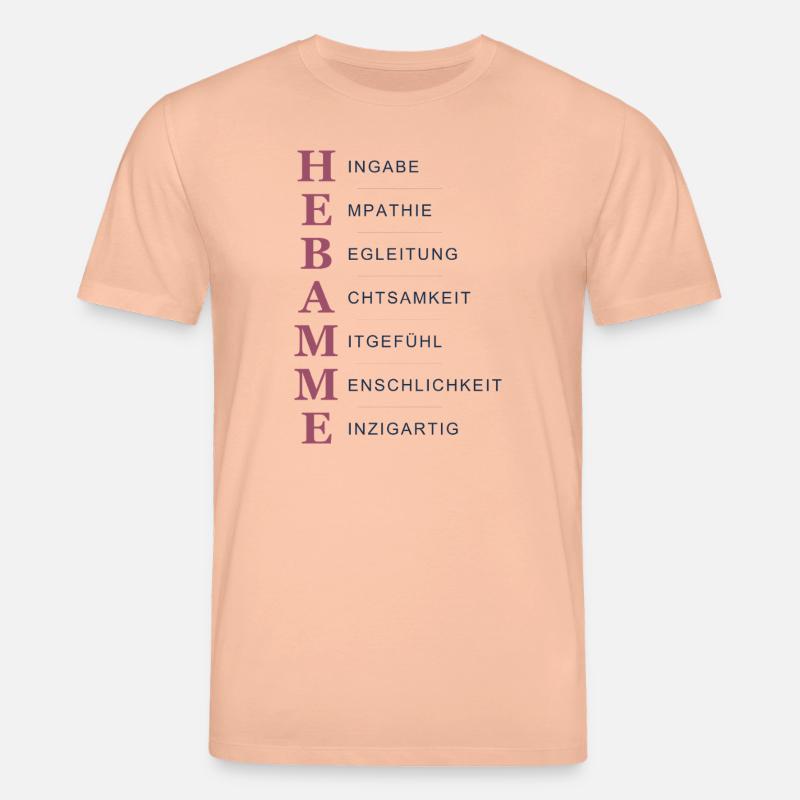 Hebamme Akrostichon – Herz & Hingabe Hell - Stanley/Stella Unisex Bio-T-Shirt CREATOR  - Pfirsich