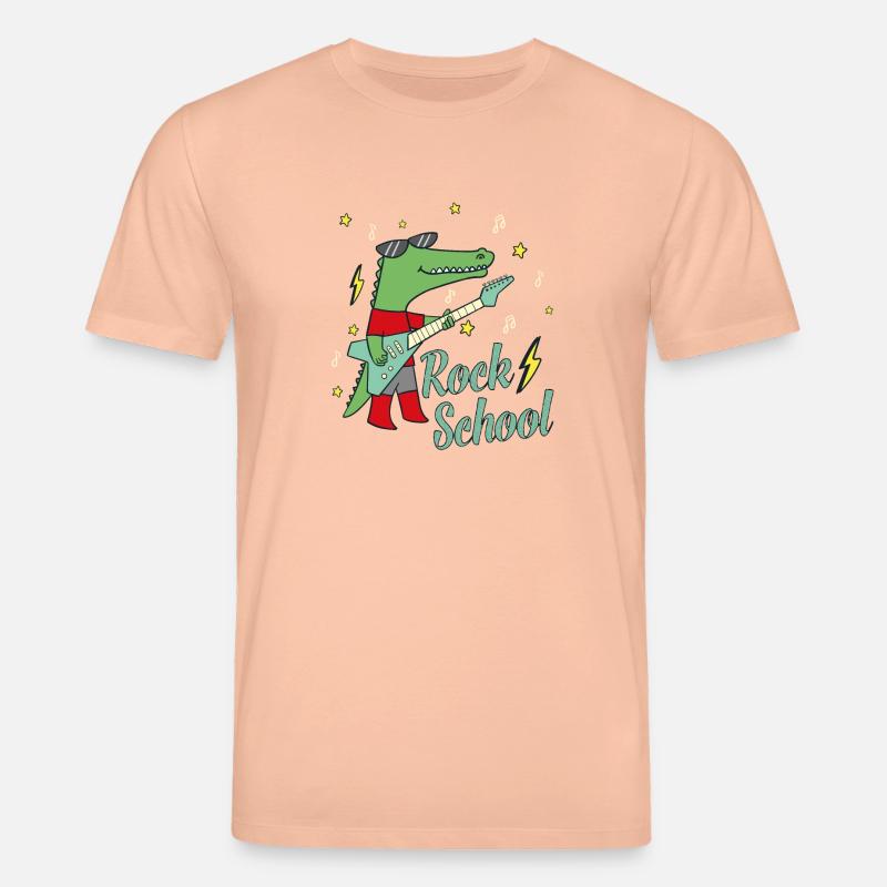 Rock School Schulbeginn Schulanfang Geschenkidee - Stanley/Stella Unisex Bio-T-Shirt CREATOR - Pfirsich