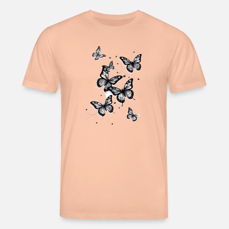 Schmetterlinge - Stanley/Stella Unisex Bio-T-Shirt CREATOR  - Pfirsich