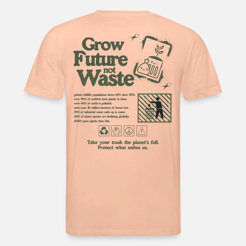 Déclaration de croissance durable Imprimer - T-shirt bio CREATOR Stanley/Stella Unisexe - pêche