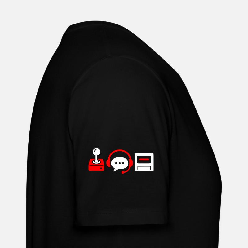 Manette rétro, PC et casque - T-shirt bio CREATOR Stanley/Stella Unisexe - noir