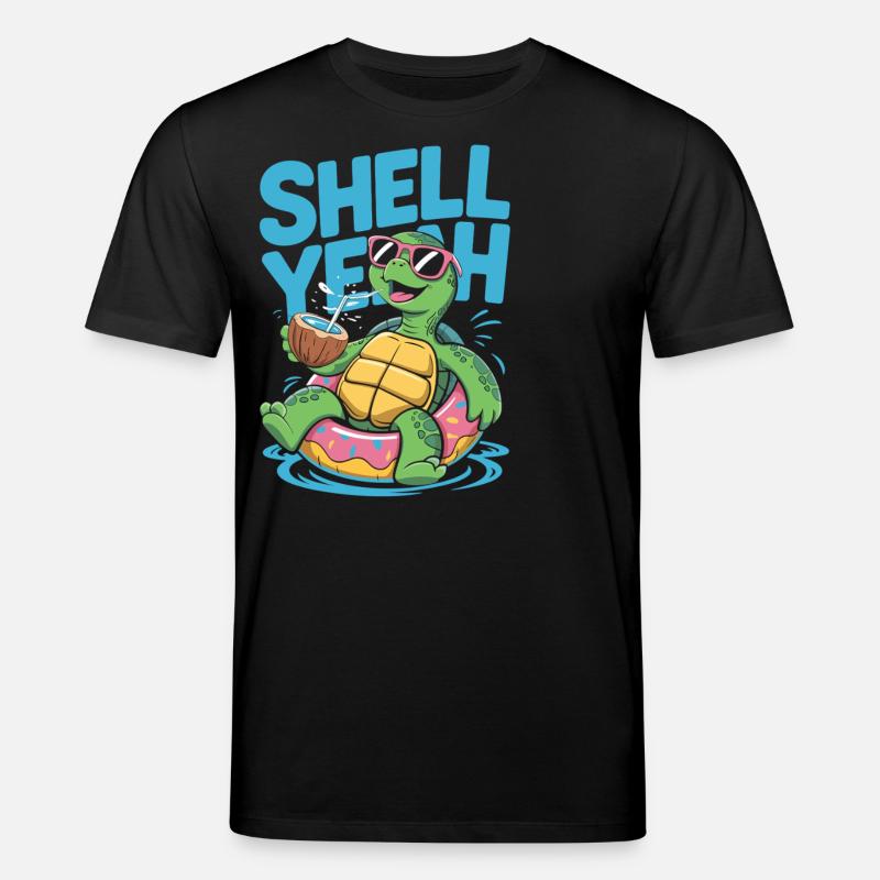 Shell Yeah – Chillige Schildkröte - Stanley/Stella Unisex Bio-T-Shirt CREATOR - Schwarz