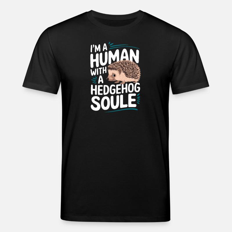 Igel Stachelig Tier Igel - Stanley/Stella Unisex Bio-T-Shirt CREATOR  - Schwarz