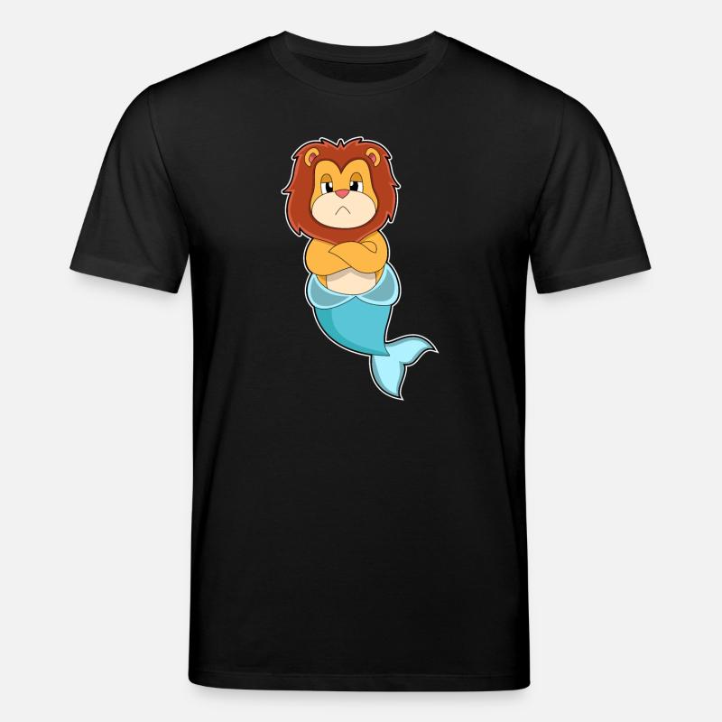 Löwe Meerjungfrau - Stanley/Stella Unisex Bio-T-Shirt CREATOR  - Schwarz