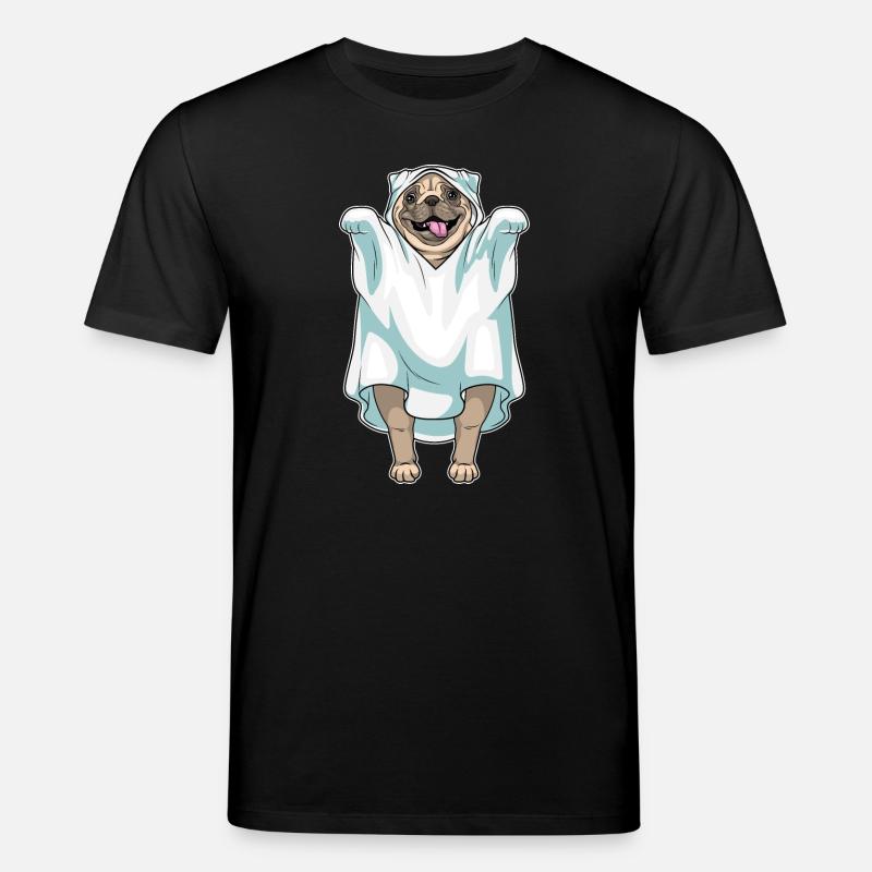Mops Halloween Geist - Stanley/Stella Unisex Bio-T-Shirt CREATOR  - Schwarz