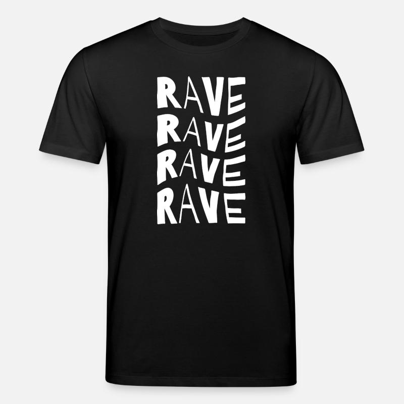 Rave Repeat Typografie - Stanley/Stella Unisex Bio-T-Shirt CREATOR  - Schwarz