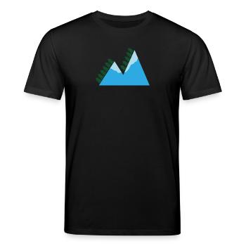 mountains - Stanley/Stella CREATOR Unisex Organic T-Shirt - black - Front - Alina (178cm) & Michal (187cm)