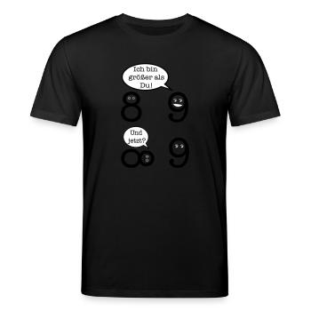 Mathematics Joke - Stanley/Stella CREATOR Unisex Organic T-Shirt - black - Front - Alina (178cm) & Michal (187cm)