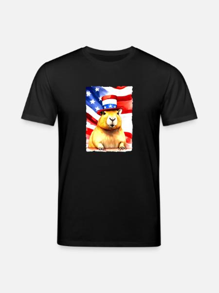 rodent "Capybara President" - Stanley/Stella CREATOR Unisex Organic T-Shirt - black