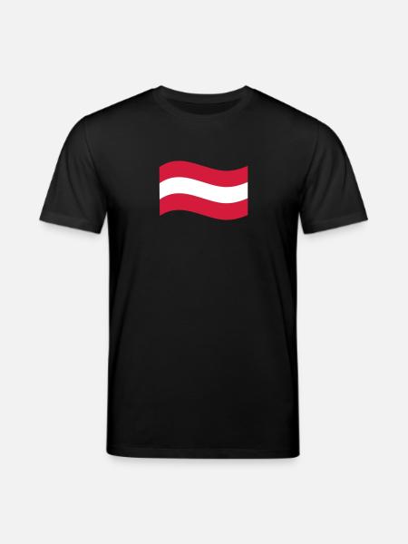 Austria - Österreich Fahne - Stanley/Stella CREATOR Unisex Organic T-Shirt - black