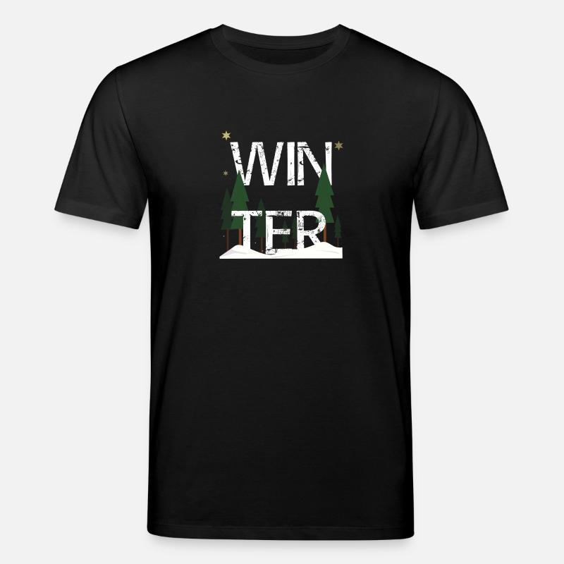 Winterlandschaft - Stanley/Stella Unisex Bio-T-Shirt CREATOR - Schwarz