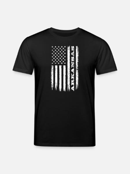 Flag USA Arkansas State Gift - Stanley/Stella CREATOR Unisex Organic T-Shirt - black