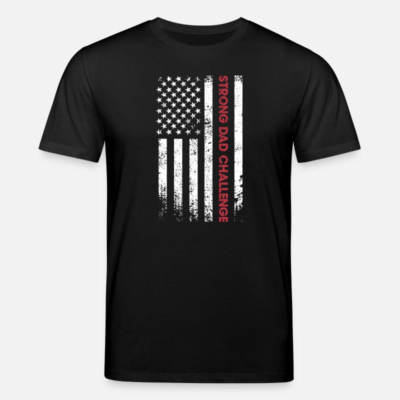 Strong Dad Challenge Flag - Stanley/Stella CREATOR Unisex Organic T-Shirt - black