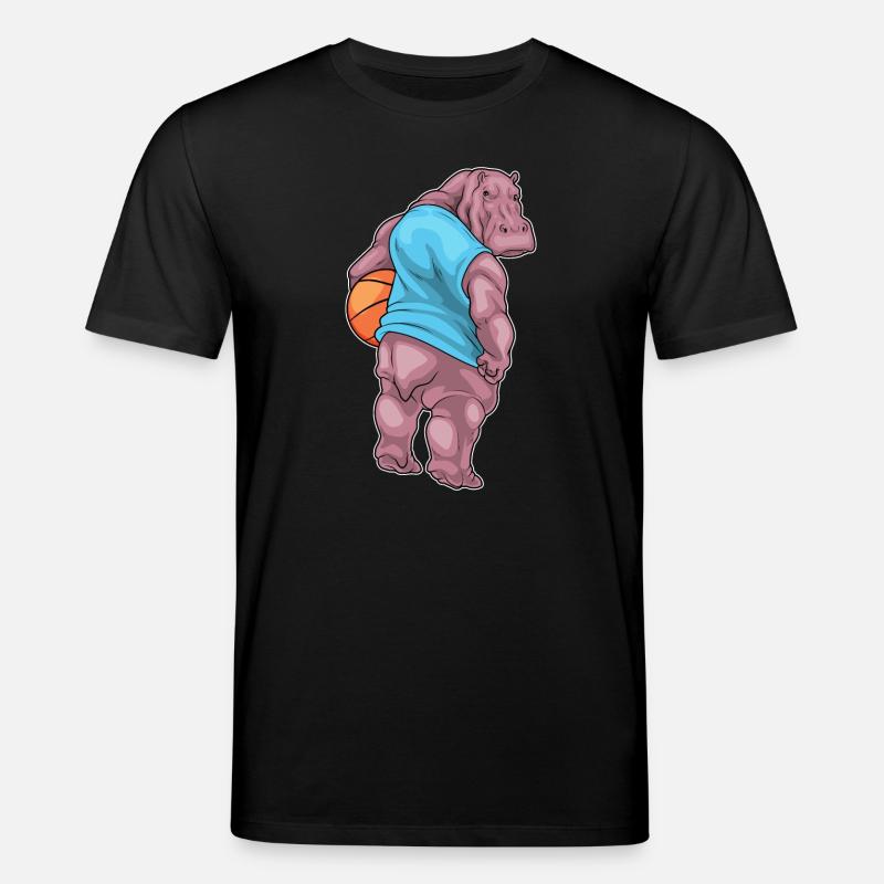 Hippopotame Basketteur Basketteur - T-shirt bio CREATOR Stanley/Stella Unisexe - noir