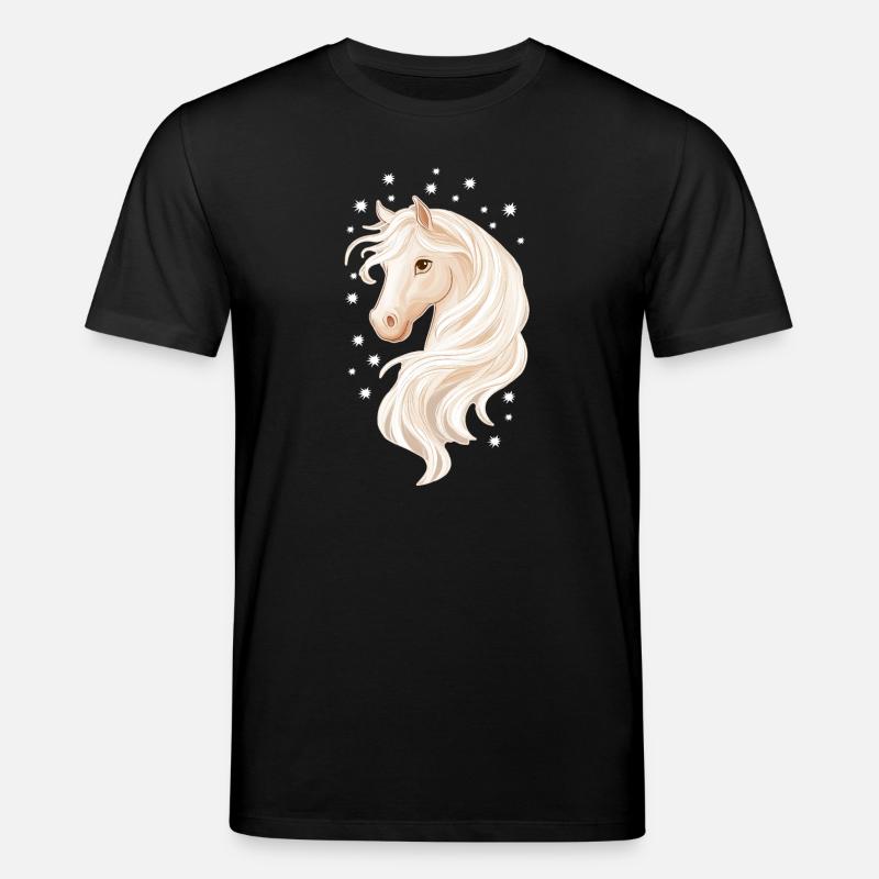 Cheval avec des étoiles - T-shirt bio CREATOR Stanley/Stella Unisexe - noir