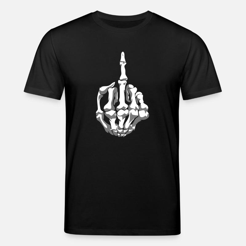 MITTELFINGER KNOCHEN - Stanley/Stella Unisex Bio-T-Shirt CREATOR  - Schwarz