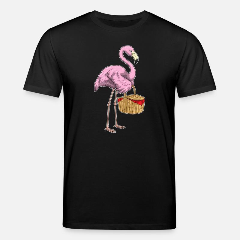 Flamingo Picknick Korb - Stanley/Stella Unisex Bio-T-Shirt CREATOR - Schwarz