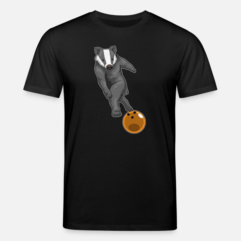 Badger Boule de bowling - T-shirt bio CREATOR Stanley/Stella Unisexe - noir