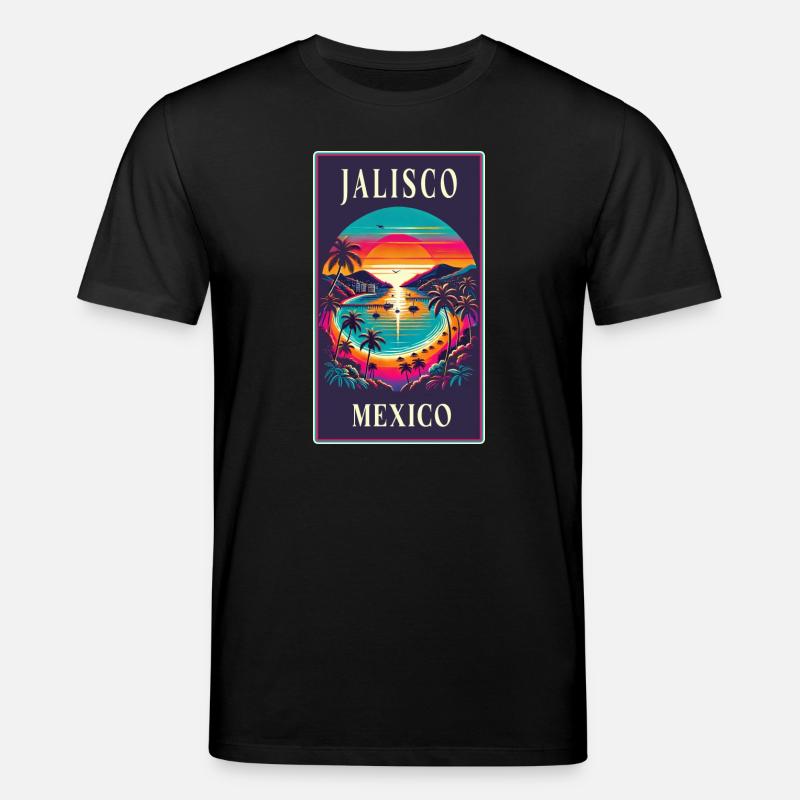 Jalisco Mexico palm tree design - Stanley/Stella CREATOR Unisex Organic T-Shirt - black