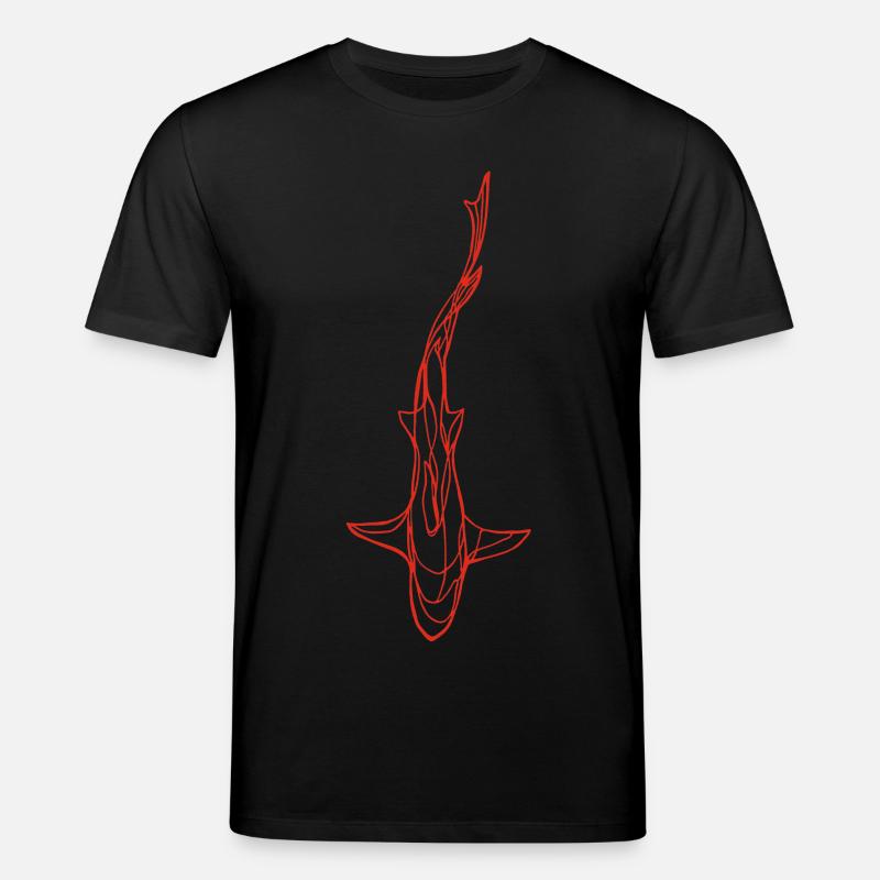 Roter Hai Silhouette - Stanley/Stella Unisex Bio-T-Shirt CREATOR  - Schwarz