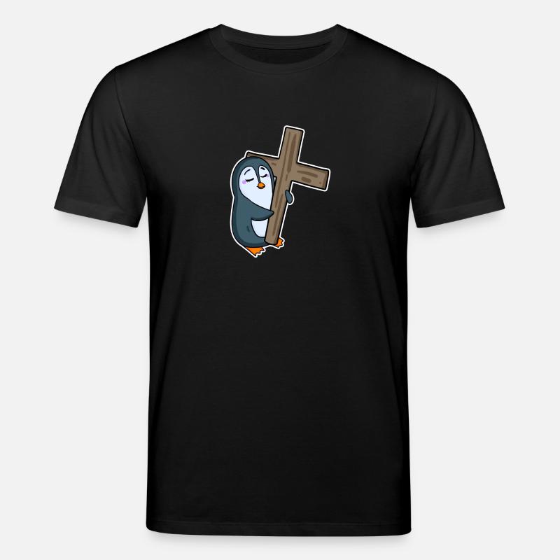 Pingviini ja ristiin uskonto - Stanley/Stella CREATOR unisex luomu-t-paita - musta