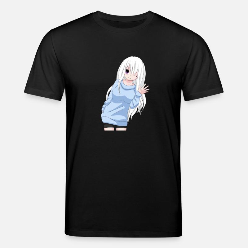 Anime-Mädchen winken - Stanley/Stella Unisex Bio-T-Shirt CREATOR  - Schwarz