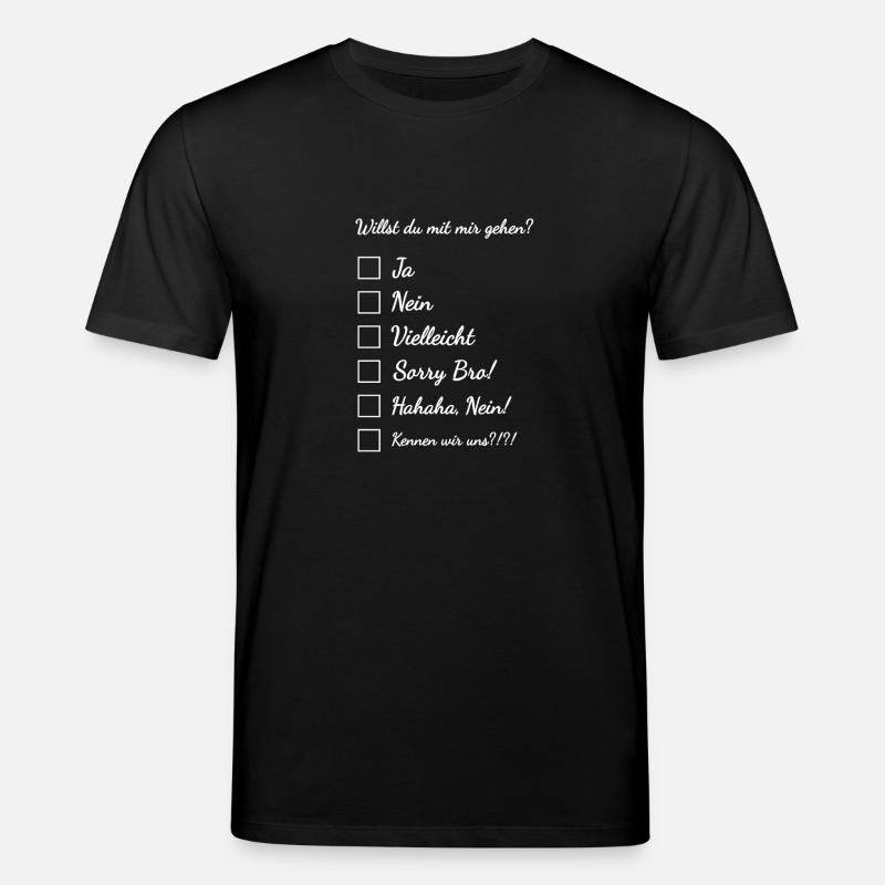 Willst du mit mir gehen? - Stanley/Stella Unisex Bio-T-Shirt CREATOR  - Schwarz