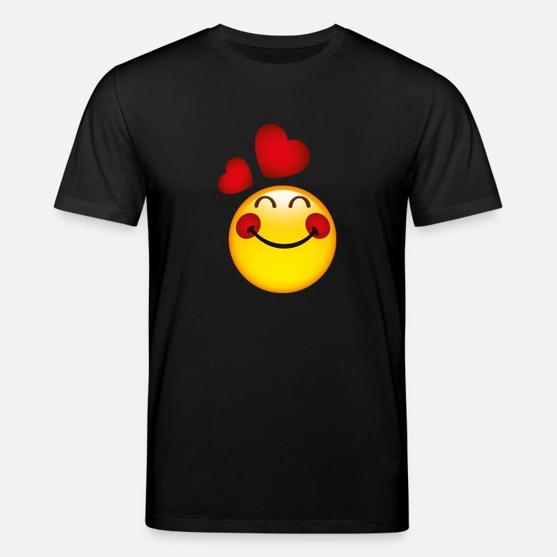 Smiley in Love - Stanley/Stella Unisex Bio-T-Shirt CREATOR  - Schwarz